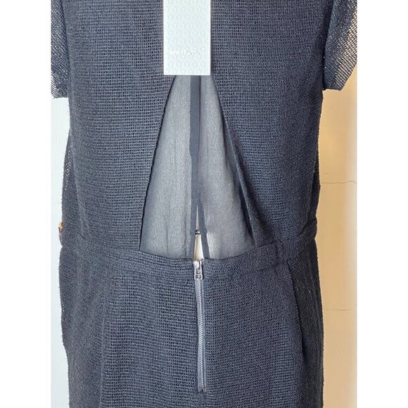 See U Soon Black Aztec Embroidered Belt Cap Sleeve Fit And Flare‎ Dress Size S - Picture 7 of 11